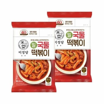 CJ 미정당 밀 국물 <b>떡볶이</b> 401.2g 2개