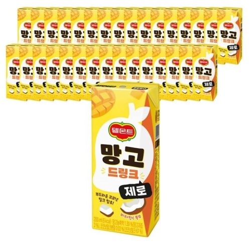 델몬트 드링크 제로 망고 200ml