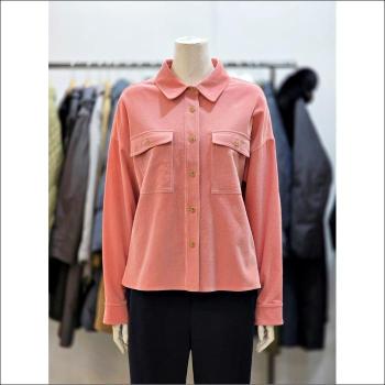 BCBG 올앤선드리 세이브존02 플랩 포켓 코듀로이 셔츠형 블라우스 A6S1B402 E45893811_이미지