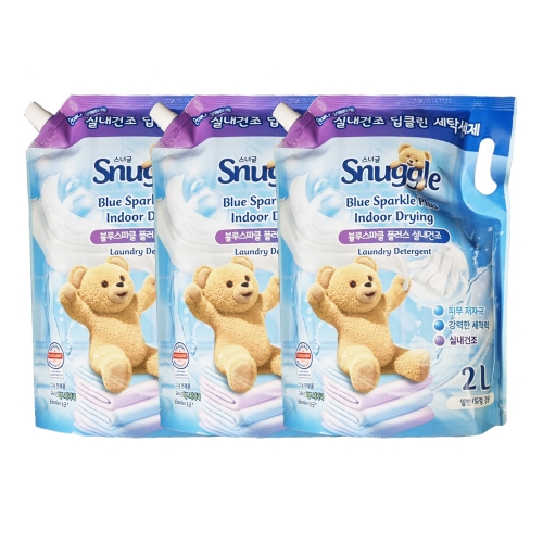유니레버 스너글 딥클린 블루스파클 플러스 리필 2L (3개)