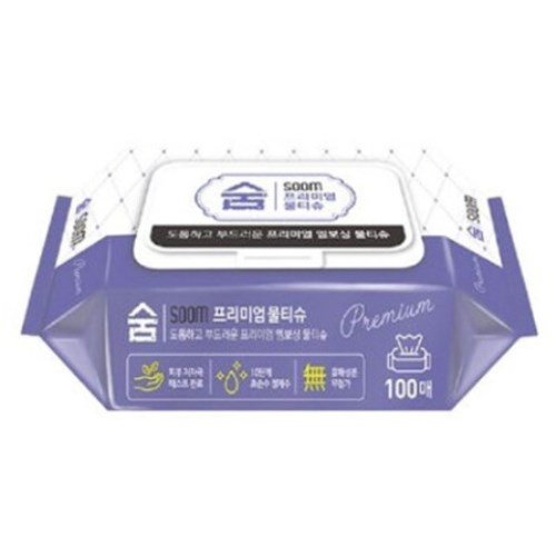 숨 프리미엄 물티슈 캡형 100매