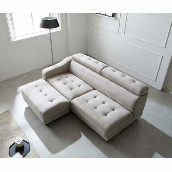 파로마 아놀드 헤드틸팅 아쿠아텍스 패브릭 소파 3인용 (스툴포함)_이미지