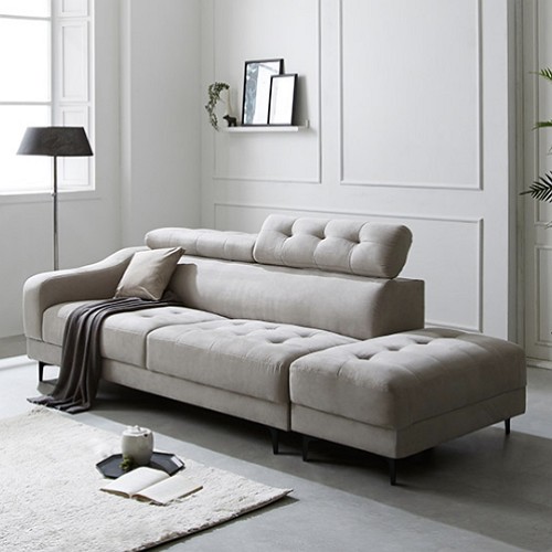 파로마 아놀드 헤드틸팅 아쿠아텍스 패브릭 소파 3인용 (스툴포함)_이미지