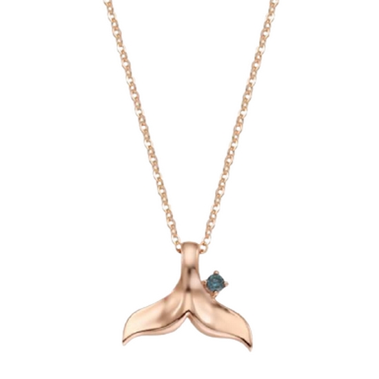 이랜드 로이드 14K 고래꼬리 블루다이아 목걸이 LNF17020D