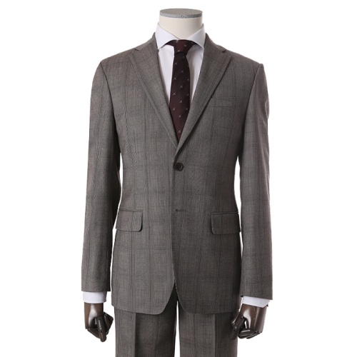 신원 지이크 프리미엄 베이지 노치드라펠 베이지 체크 슈트_PDJ2017_이미지