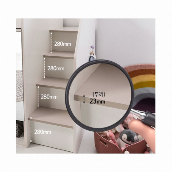 리바트 뉴꼼므 A형 높은 벙커침대 (매트별도)_이미지