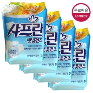 샤프란 햇빛건조 핑크 플로랄 리필 2L (4개)_이미지