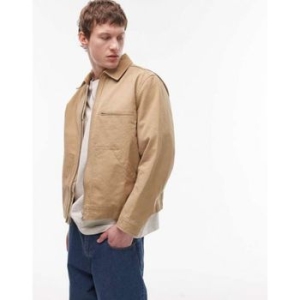 워크웨어 ARKET 캔버스 집 프론트 자켓 인 베이지 10415254