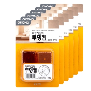오공 마루지킴이 30mm 투명캡 사각형 4p 6개입