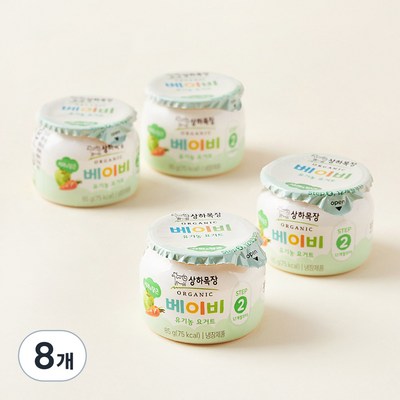 매일유업 상하목장 유기농 베이비 요구르트 사과,당근 2단계 85g (8개)_이미지