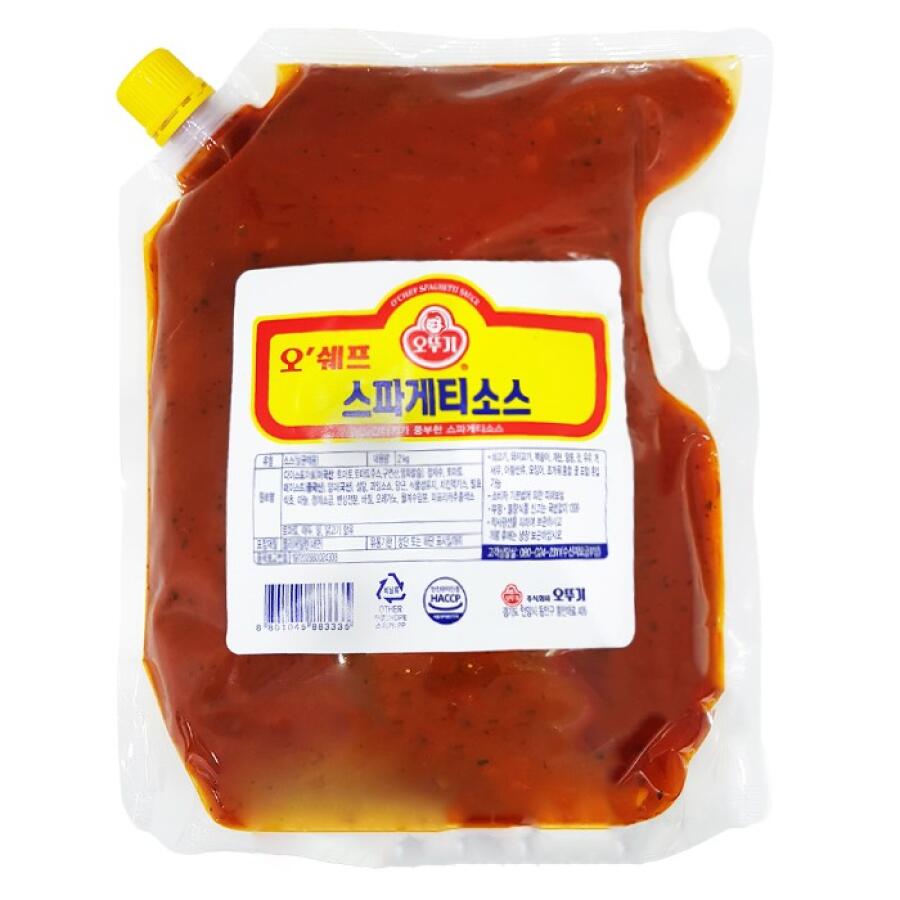 오쉐프 스파게티소스 2kg이미지입니다. 누르면 해당 게시물로 새창이동합니다.