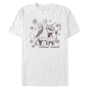 Big Tall Frozen Two Destiny Awaits 남성용 상의 반소매 티셔츠, 화이트. 102781