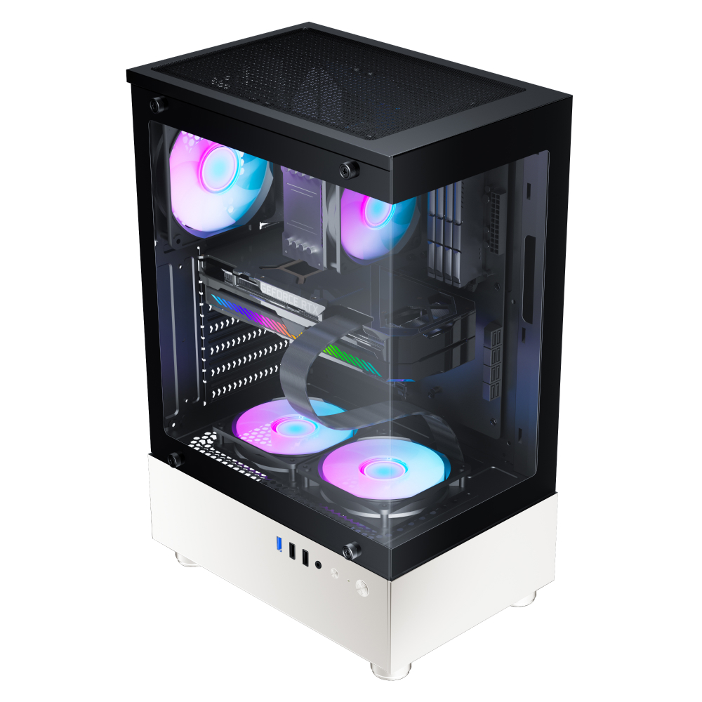 투민시스템 TA100 RGB 강화유리 (블랙화이트)_이미지