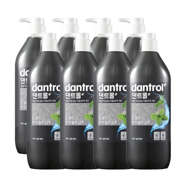 댄트롤 딥클린 박하 솔트 샴푸 820ml (8개)_이미지
