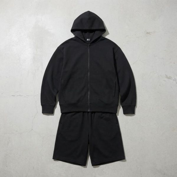 스웨트 와이드 쇼트 바지 팬츠 블랙 반바지 와이드핏 트레이닝바지 No1794871 BLACK XL