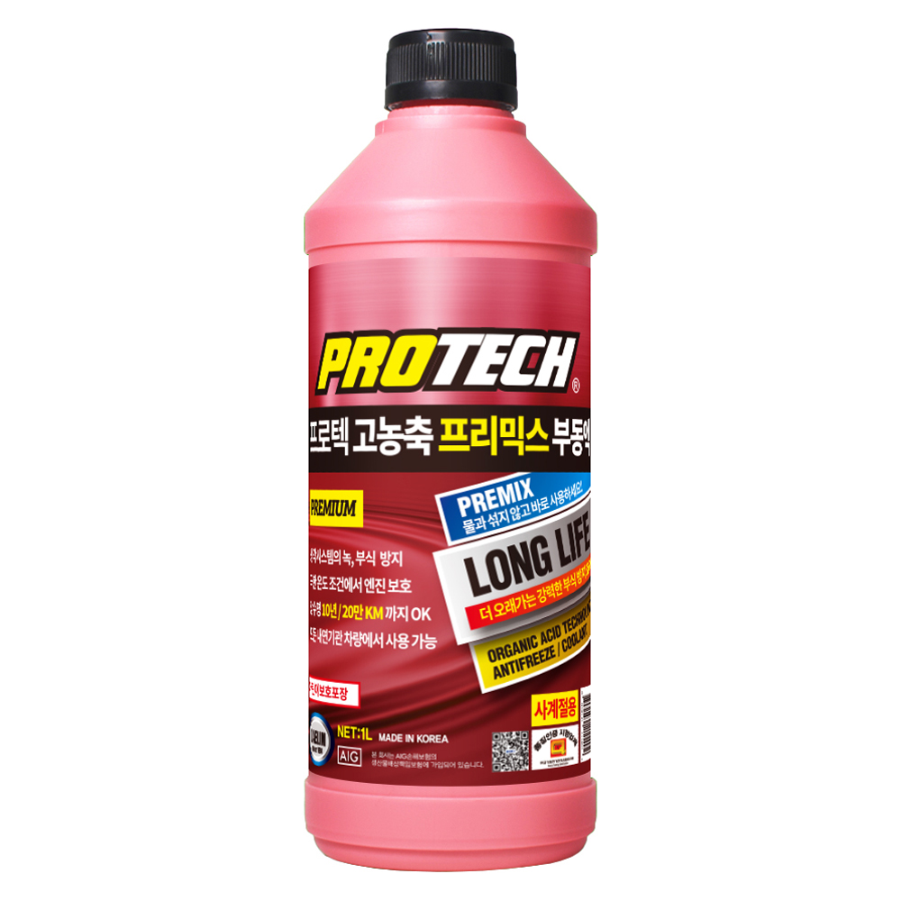 대림기업  프로텍 고농축 프리믹스 부동액 적색 1L[10개]
