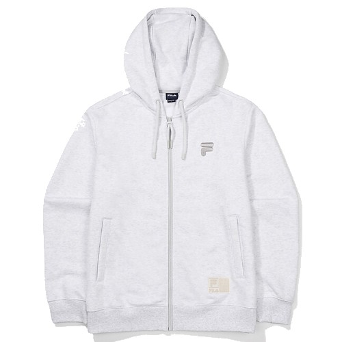 휠라 후드 면혼방 트레이닝자켓 FS2FTF3101X (WTM, 화이트멜란지)_이미지