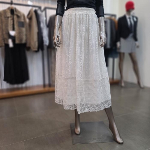 셀러허브 세이브존05 자수 레이스 롱스커트 BGM1OWSK5260