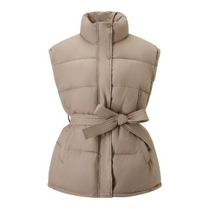 미니멈 에브리데이벨티드 스트링 하이넥 베스트 패딩 점퍼 EB4JJ006D