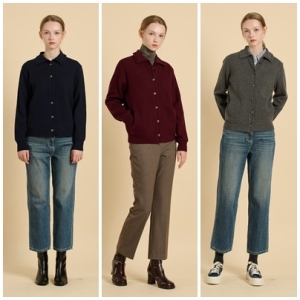 BCBG 하이넥 카라 니트 가디건 B5F8K182