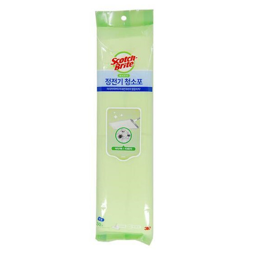 3M 스카치브라이트 베이직 정전기 청소포 대형 50매 (5개)