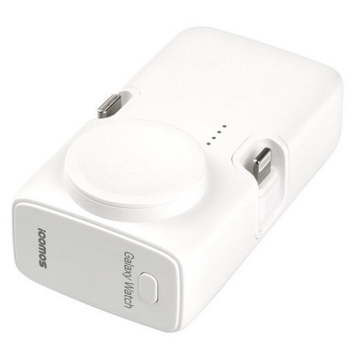 아이코모스 PD 20W 도킹형 보조배터리 갤럭시워치형 PBDG01 5000mAh (C타입+8핀+갤럭시워치)_이미지