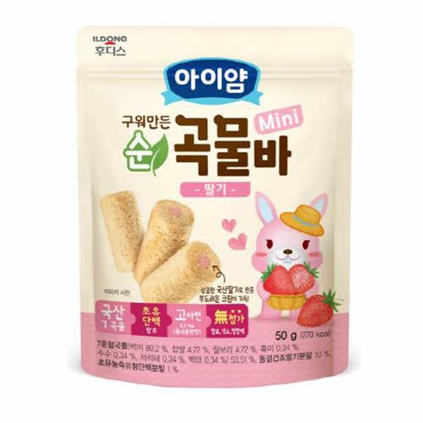 아이얌 구워만든 순곡물바 미니 딸기 50g (12개)_이미지