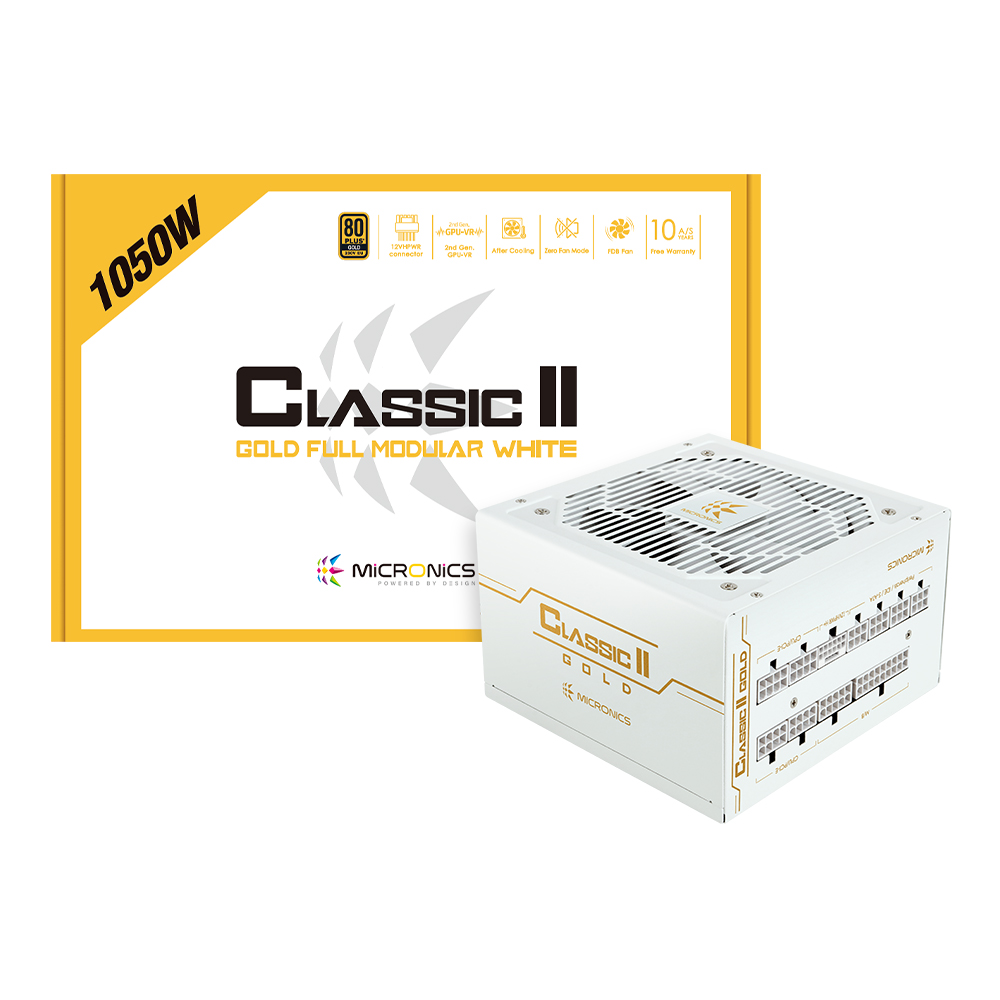 마이크로닉스 Classic II 1050W 80PLUS골드 230V EU 풀모듈러 화이트