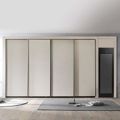 장인가구 단테 슬림 스타일러 슬라이딩 붙박이장(300cm)