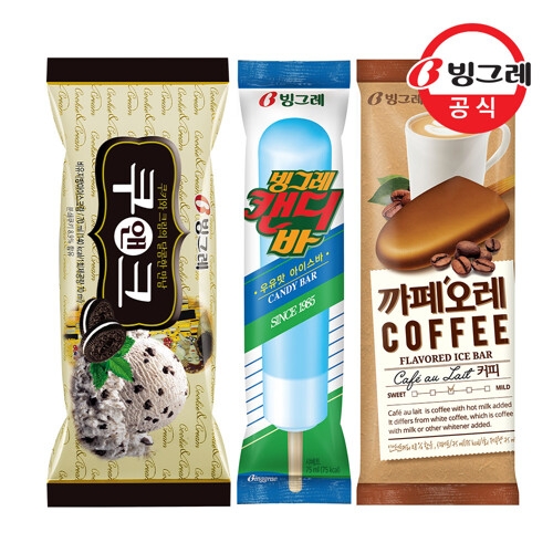 빙그레 쿠앤크 캔디바 카페오레 30개 아이스크림_이미지