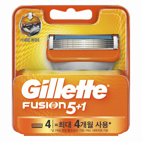 질레트 퓨전 면도날 (4개)