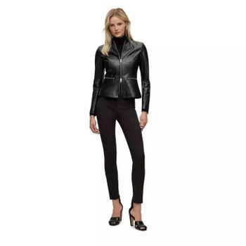 보스 여성 가죽 자켓 블랙 Boss Womens Salometa Leather Jacket Black 66252003 14622.._이미지