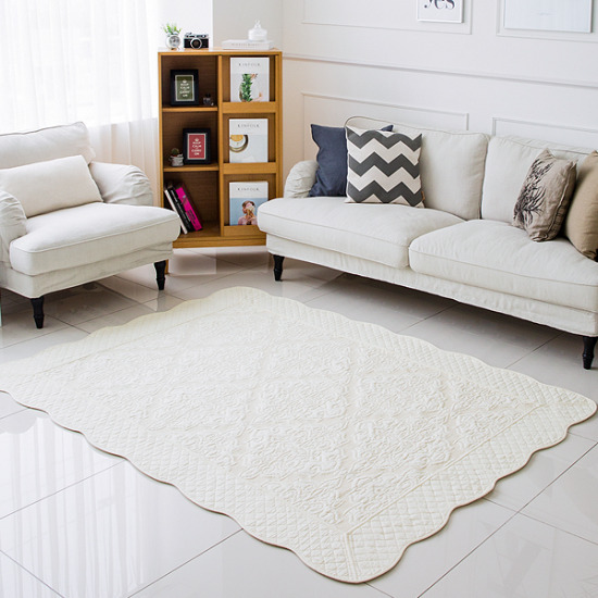 스칸디앤홈 코코 목화솜 워싱카페트 아이보리 (205x110cm)_이미지