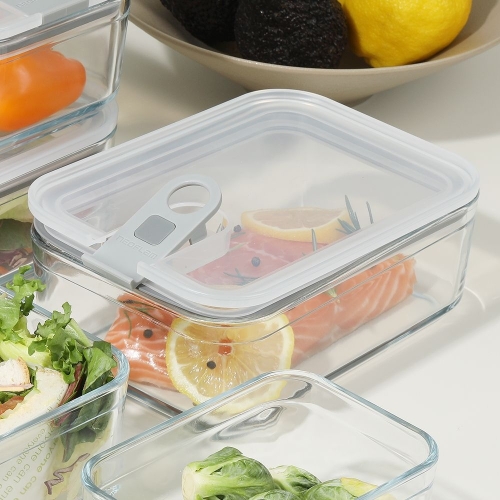 퍼펙트씰O PP 내열유리 밀폐용기 직사각 750ml