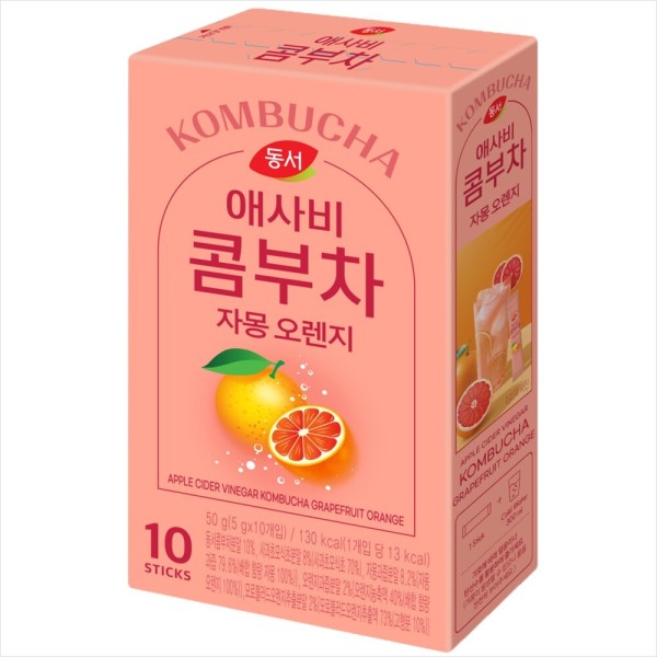동서식품 애사비 콤부차 자몽 오렌지 10개입 [2개]