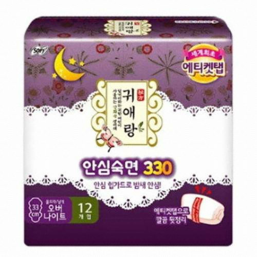 쏘피 귀애랑 안심숙면 330 오버나이트 12개 (4팩(48개))_이미지