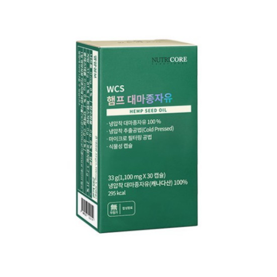 뉴트리코어 WCS 햄프 대마종자유 30캡슐 (1개)_이미지
