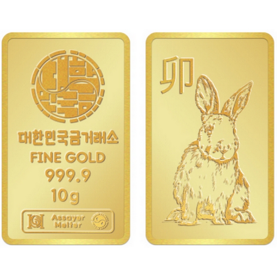 대한민국금거래소 2023 계묘년 토끼 골드바 10g_이미지