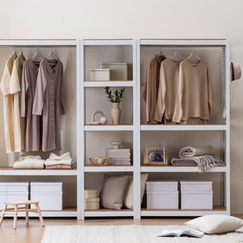 홈던트하우스 조립식 철제 2단 시스템 행거 1100x600 (높이 135cm)_이미지