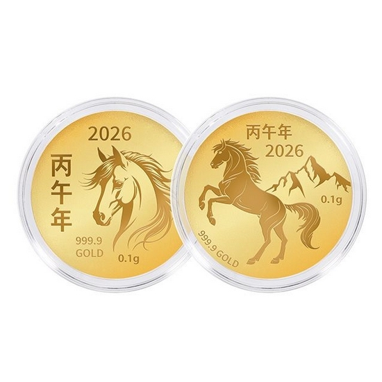 뽀르띠 병오년 말 코인 골드바 0.1g_이미지