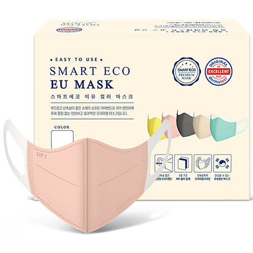 스마트에코 이유 컬러 마스크 소형 코랄핑크 50매입