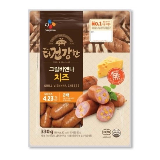 CJ제일제당 The더건강한 그릴비엔나 치즈 330g (10개)