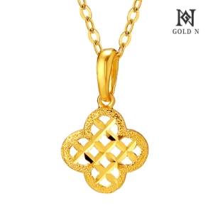 골드앤 순금 24K 클로버컷 목걸이 3.0g (1개)_이미지