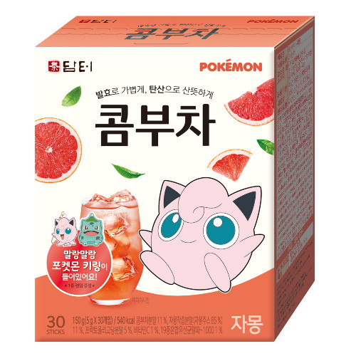 담터 포켓몬 콤부차 자몽, 30T, 2개_이미지