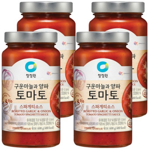 청정원 구운마늘과 양파 토마토 스파게티소스 600g이미지입니다. 누르면 해당 게시물로 새창이동합니다.