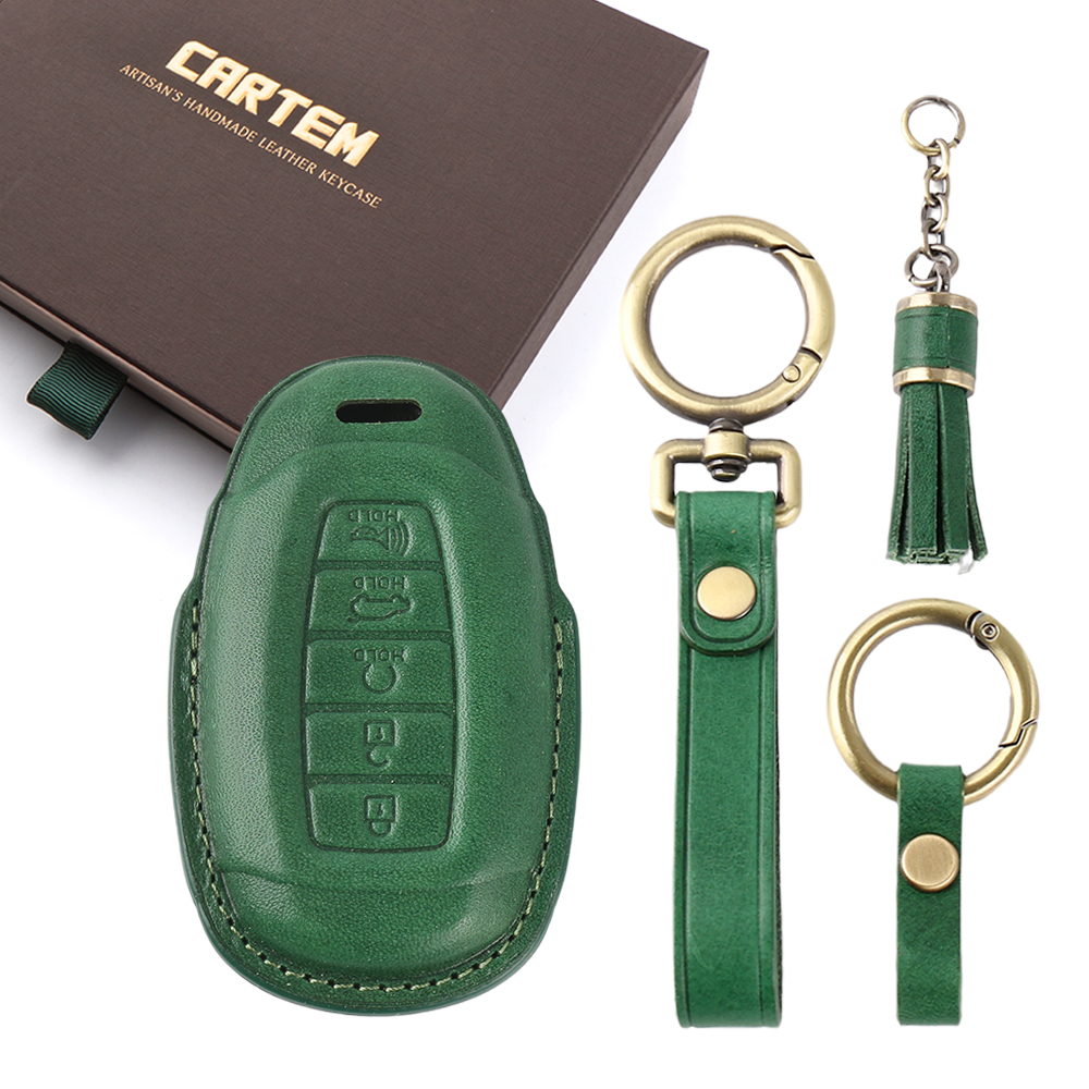 카템 3D 감탄 가죽 스마트키 케이스 현대 5버튼 전용 H07_이미지