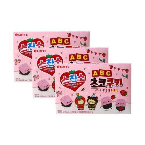 ABC초코쿠키 스트로베리초코 130g