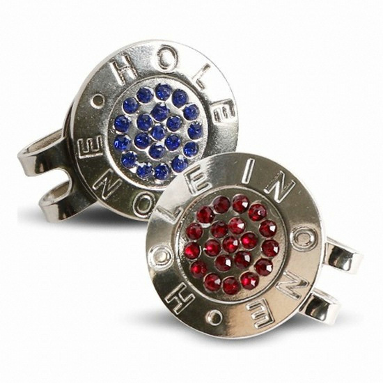 홀인원 로고 모양 디자인 골프 큐빅 볼마커