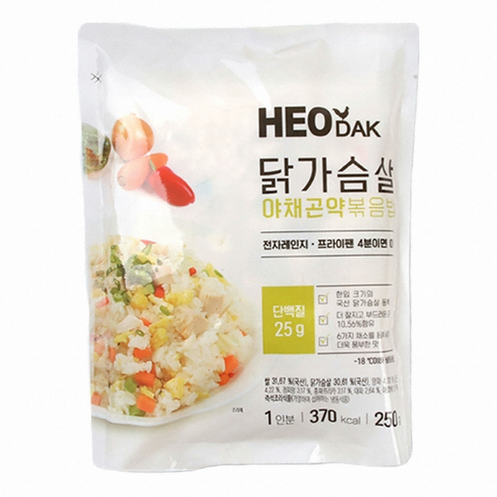 허닭 닭가슴살 야채곤약볶음밥 250g (24개)