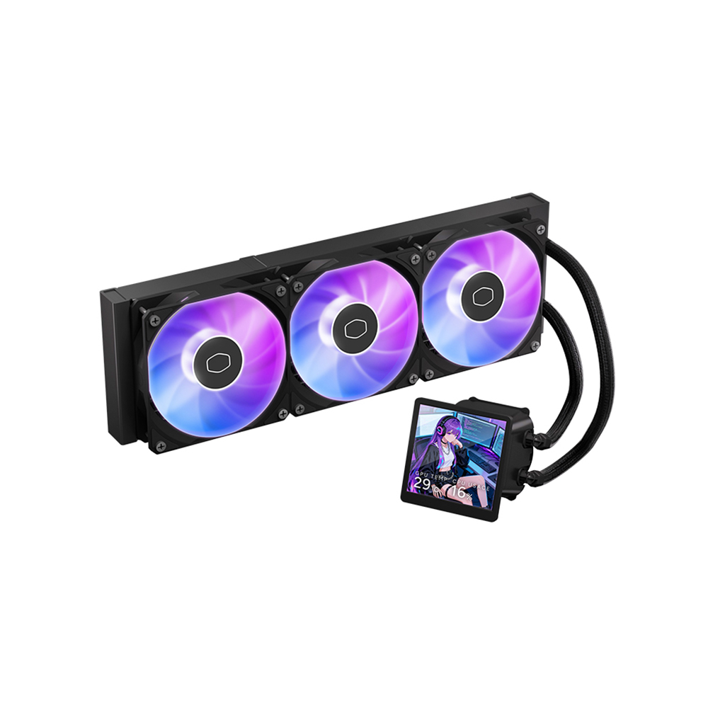 쿨러마스터 MasterLiquid Core LCD 4인치 360 ARGB (블랙)_이미지
